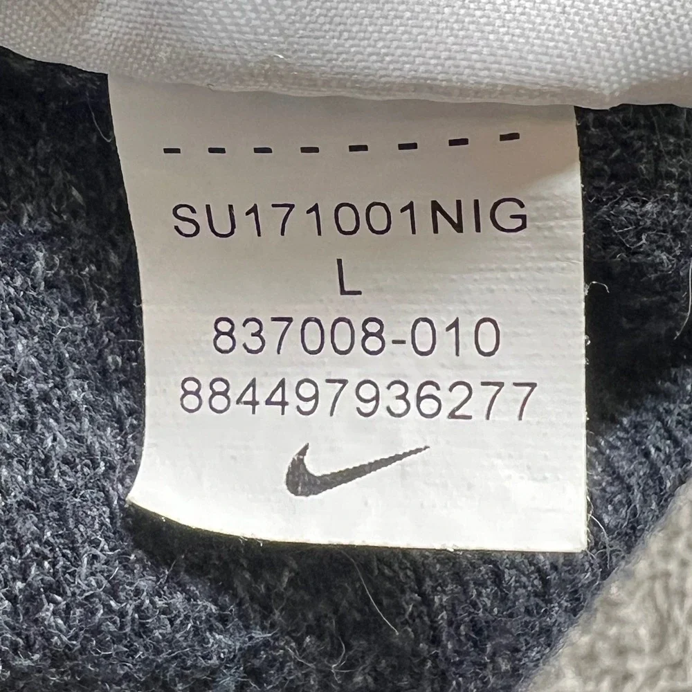 Vintage Nike Sportswear Mens FullZip Bomber Jacket Grey Heather 837008-010 Large